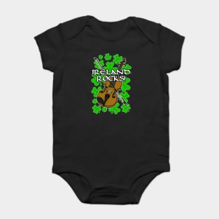 Ireland Rocks Fiddle Irish St Patrick's Day Baby Bodysuit